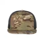 Multicam Green/Black Custom Yupoong 6006 Five-Panel Trucker Hat – Flat Bill Snapback