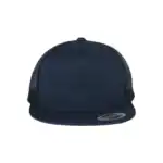 Navy Custom Yupoong 6006 Five-Panel Trucker Hat – Flat Bill Snapback