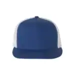 Royal/ White Custom Yupoong 6006 Five-Panel Trucker Hat – Flat Bill Snapback