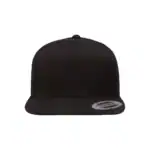 Black Custom Flat Bill Snapback Hat – YP Classics 6089M High-Profile Cap