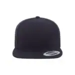 Dark Navy Custom Flat Bill Snapback Hat – YP Classics 6089M High-Profile Cap