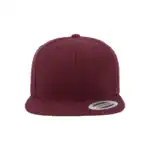 custom flat bill snapback hat – Maroon – C6089M