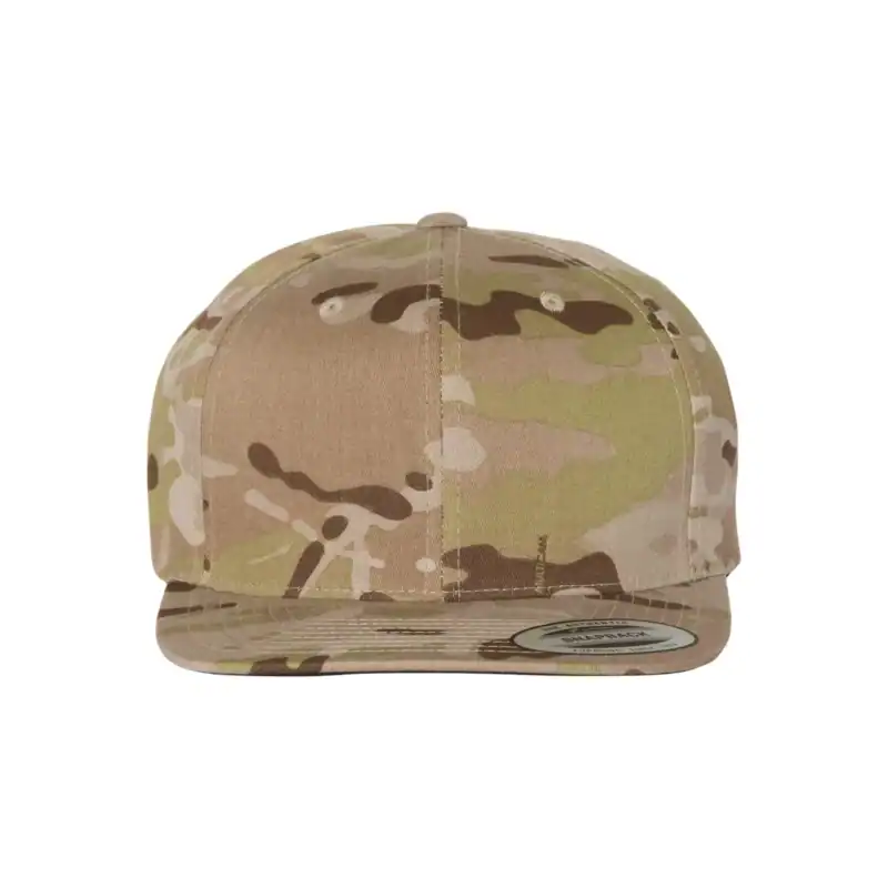custom flat bill snapback hat – Multicam Arid – C6089M