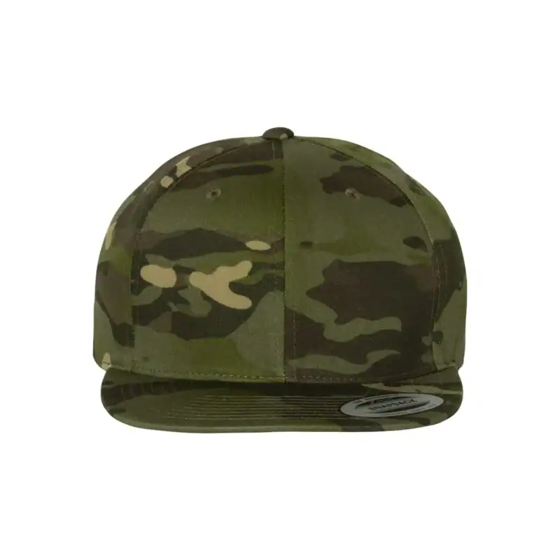 custom flat bill snapback hat – Multicam Tropic – C6089M