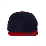 Navy/Red Custom Flat Bill Snapback Hat – YP Classics 6089M High-Profile Cap