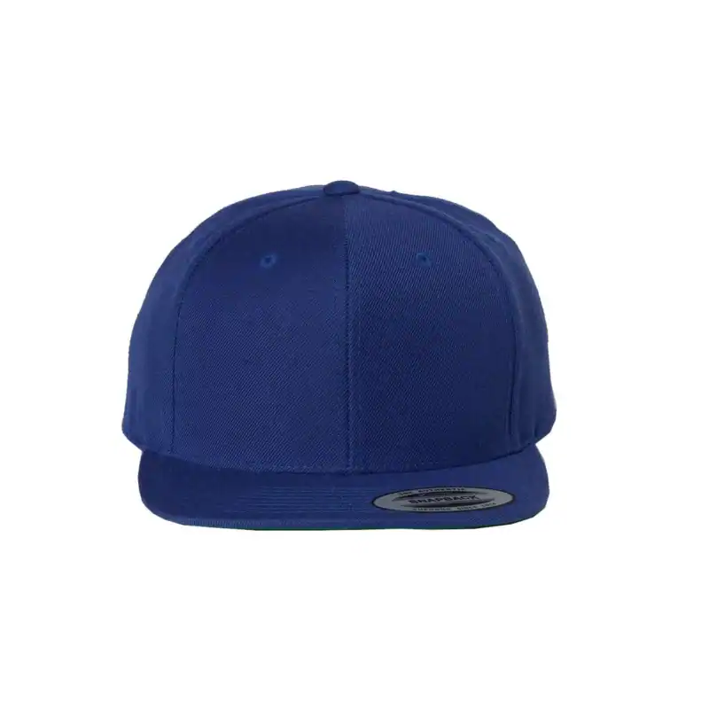 Royal Blue Custom Flat Bill Snapback Hat – YP Classics 6089M High-Profile Cap