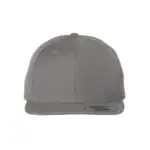 Silver Custom Flat Bill Snapback Hat – YP Classics 6089M High-Profile Cap