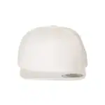 White Custom Flat Bill Snapback Hat – YP Classics 6089M High-Profile Cap