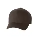Brown Custom Flexfit Hat – Embroidered Flexfit 6277 Cotton Blend Cap with Business Logo