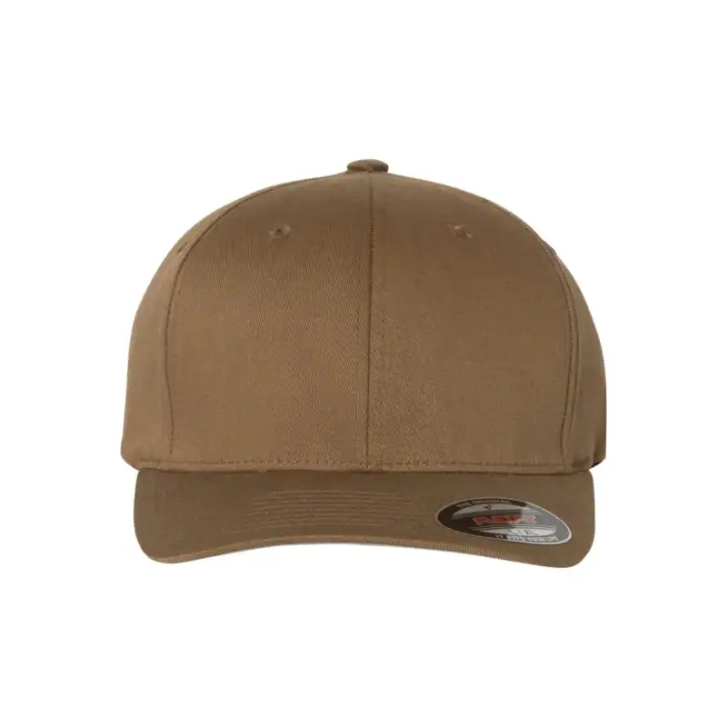 Coyote Brown Custom Flexfit Hat – Embroidered Flexfit 6277 Cotton Blend Cap with Business Logo