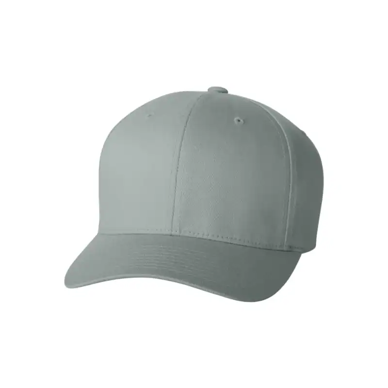 Grey Custom Flexfit Hat – Embroidered Flexfit 6277 Cotton Blend Cap with Business Logo