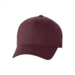 Maroon Custom Flexfit Hat – Embroidered Flexfit 6277 Cotton Blend Cap with Business Logo