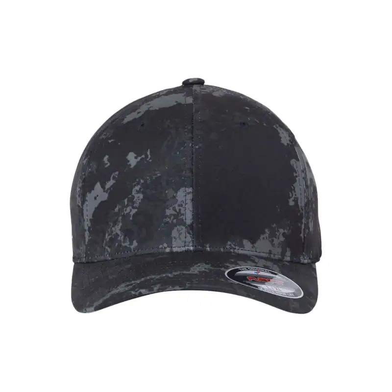 Poseidon Black Custom Flexfit Hat – Embroidered Flexfit 6277 Cotton Blend Cap with Business Logo
