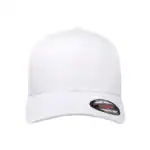 White Custom Flexfit Hat – Embroidered Flexfit 6277 Cotton Blend Cap with Business Logo