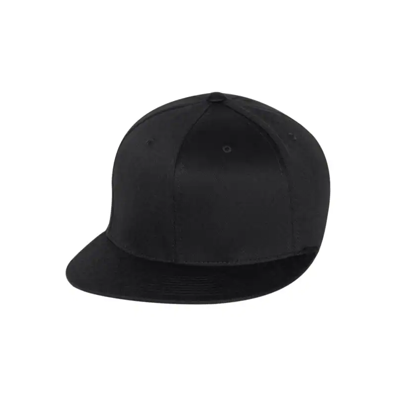 Black Flexfit Pro-Baseball On Field Cap – Flat Bill Fitted