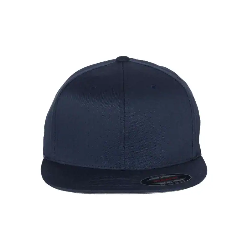 Navy Blue Flexfit Pro-Baseball On Field Cap – Flat Bill Fitted