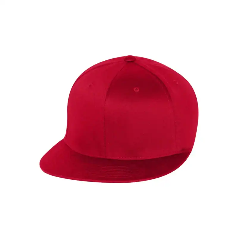 Flexfit Pro-Baseball On Field Cap – Flat Bill Fitted – Red Color Image Red Flexfit Pro-Baseball On Field Cap – Flat Bill Fitted