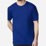 Custom Gildan 64000 T-Shirt – Fan Deep Royal – on model – C64000