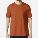 Custom Gildan 64000 T-Shirt – Fan Texas Orange – on model – C64000