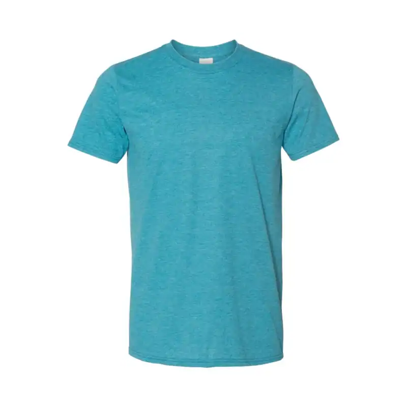 Custom Gildan 64000 T-Shirt – Heather Galapagos Blue – C64000