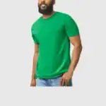 Custom Gildan 64000 T-Shirt – Irish Green – on model – C64000