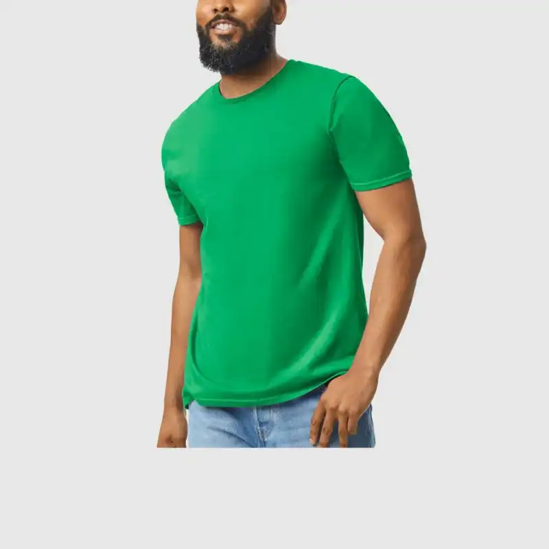 Custom Gildan 64000 T-Shirt – Irish Green – on model – C64000