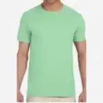 Custom Gildan 64000 T-Shirt – Mint Green – on model – C64000