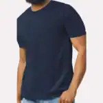 Custom Gildan 64000 T-Shirt – Navy – on model – C64000