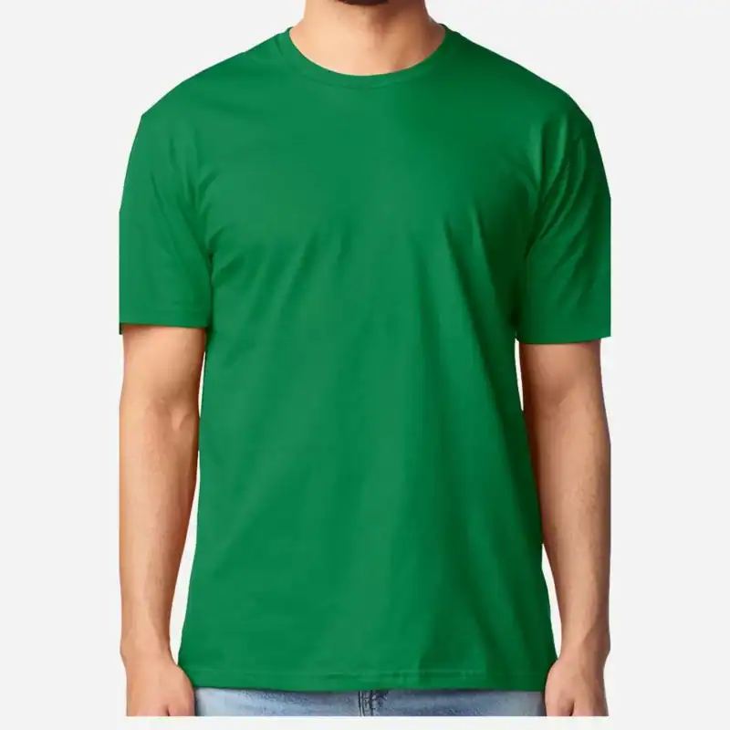 Custom Gildan 64000 T-Shirt – Turf Green – on model – C64000