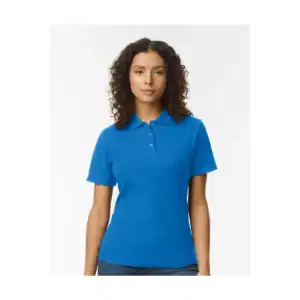 Royal Blue Custom Women’s Polo Shirts – Gildan Softstyle® 64800L Ring-Spun Cotton Polo