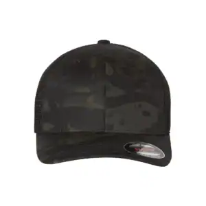 Black Camo Flexfit 6511 Trucker Fitted Hat – Ultimate Comfort and Style