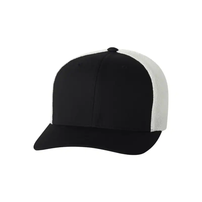 Black/White Flexfit 6511 Trucker Fitted Hat – Ultimate Comfort and Style