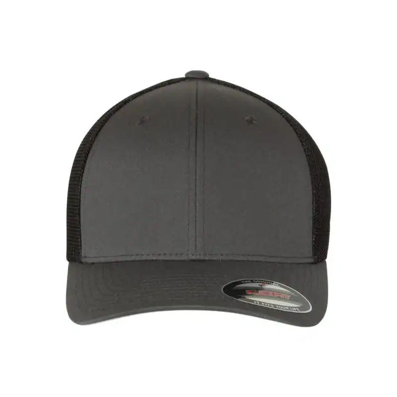 Charcoal/ Black Flexfit 6511 Trucker Fitted Hat – Ultimate Comfort and Style