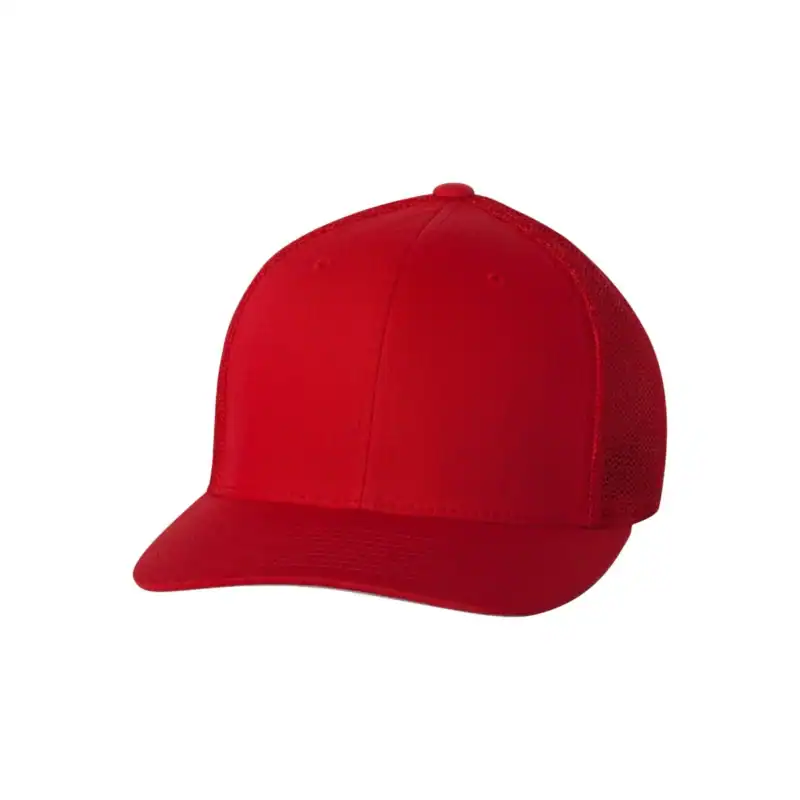 Red Flexfit 6511 Trucker Fitted Hat – Ultimate Comfort and Style