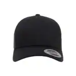 Black Custom Embroidered Snapback Hat – Yupoong Six-Panel Trucker Cap with Logo