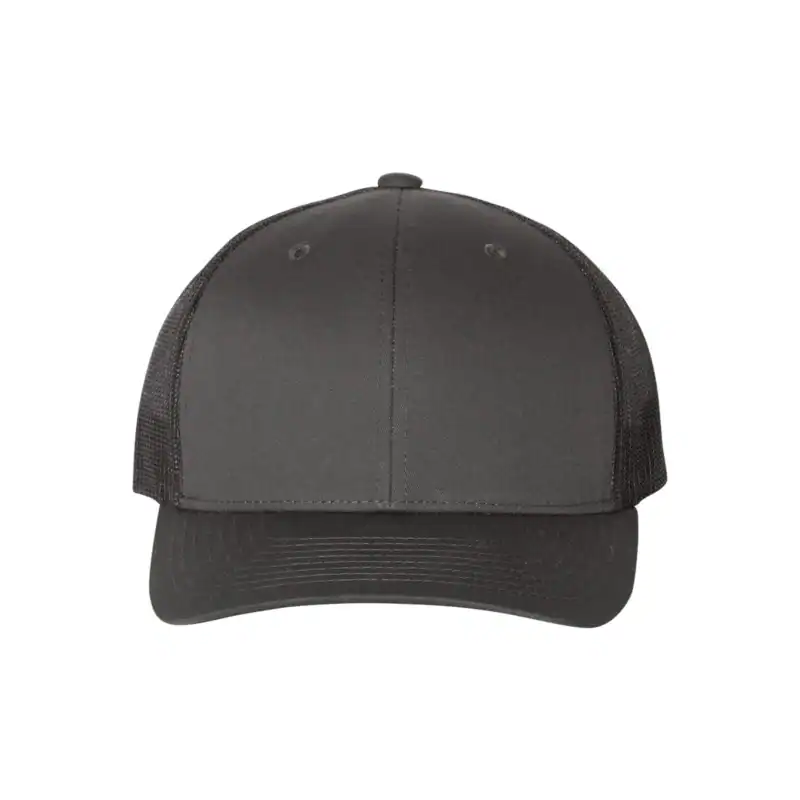 Charcoal/Black Custom Embroidered Snapback Hat – Yupoong Six-Panel Trucker Cap with Logo