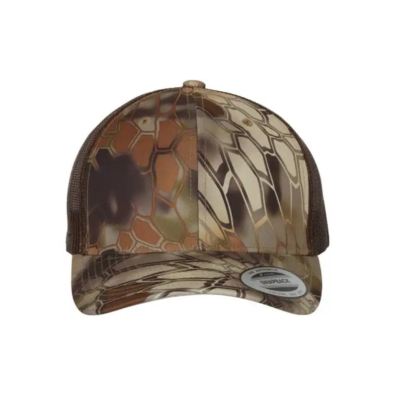 Kryptek Highlander Custom Embroidered Snapback Hat – Yupoong Six-Panel Trucker Cap with Logo