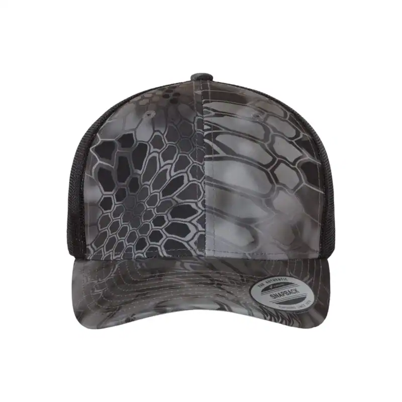 Kryptek Raid Custom Embroidered Snapback Hat – Yupoong Six-Panel Trucker Cap with Logo