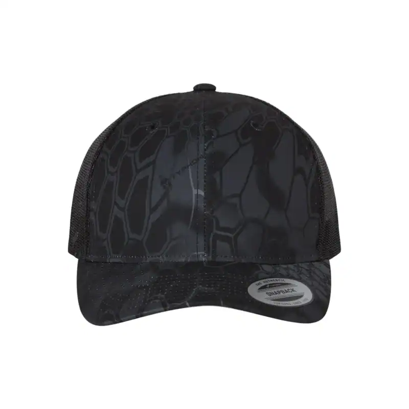 Kryptek Typhon Custom Embroidered Snapback Hat – Yupoong Six-Panel Trucker Cap with Logo