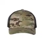 Multicam Green/Black Custom Embroidered Snapback Hat – Yupoong Six-Panel Trucker Cap with Logo