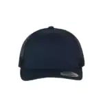 Navy Custom Embroidered Snapback Hat – Yupoong Six-Panel Trucker Cap with Logo