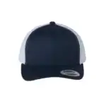 Navy/White Custom Embroidered Snapback Hat – Yupoong Six-Panel Trucker Cap with Logo