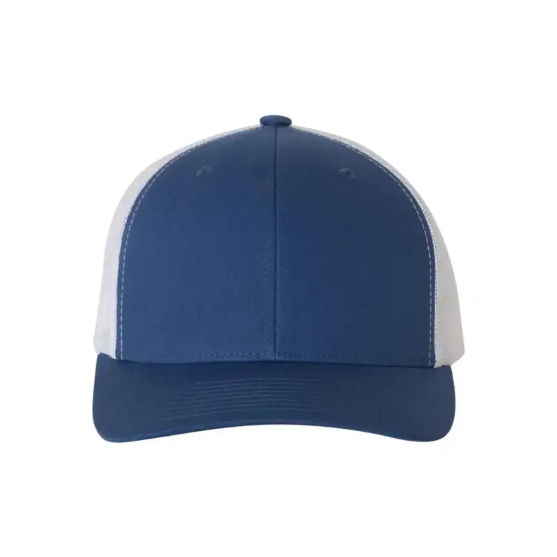 Royal/ White Custom Embroidered Snapback Hat – Yupoong Six-Panel Trucker Cap with Logo