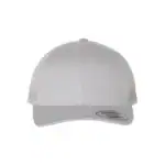 Silver Custom Embroidered Snapback Hat – Yupoong Six-Panel Trucker Cap with Logo