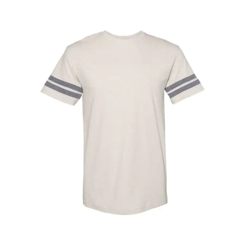 Natural Heather/Granite Heather Custom Logo Football Jersey Tee – Personalized Team & Company Shirt