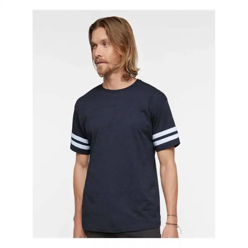 Navy/White Custom Logo Football Jersey Tee – Personalized Team & Company Shirt