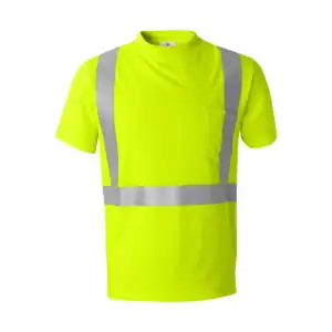 custom high visibility safety shirt – Lime – C9110-9111