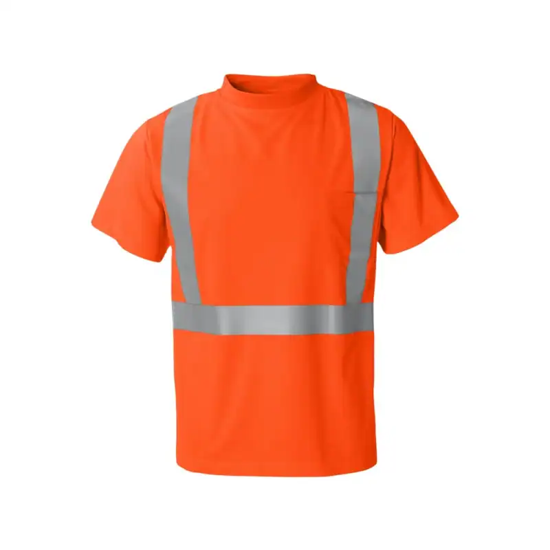 custom high visibility safety shirt – Orange – C9110-9111