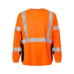 custom high visibility safety long sleeve shirt – Orange – C9134-9135
