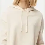 Bone Custom Women’s Crop Hoodie – Lightweight Logo Sweatshirt AFX64CRP shown on model